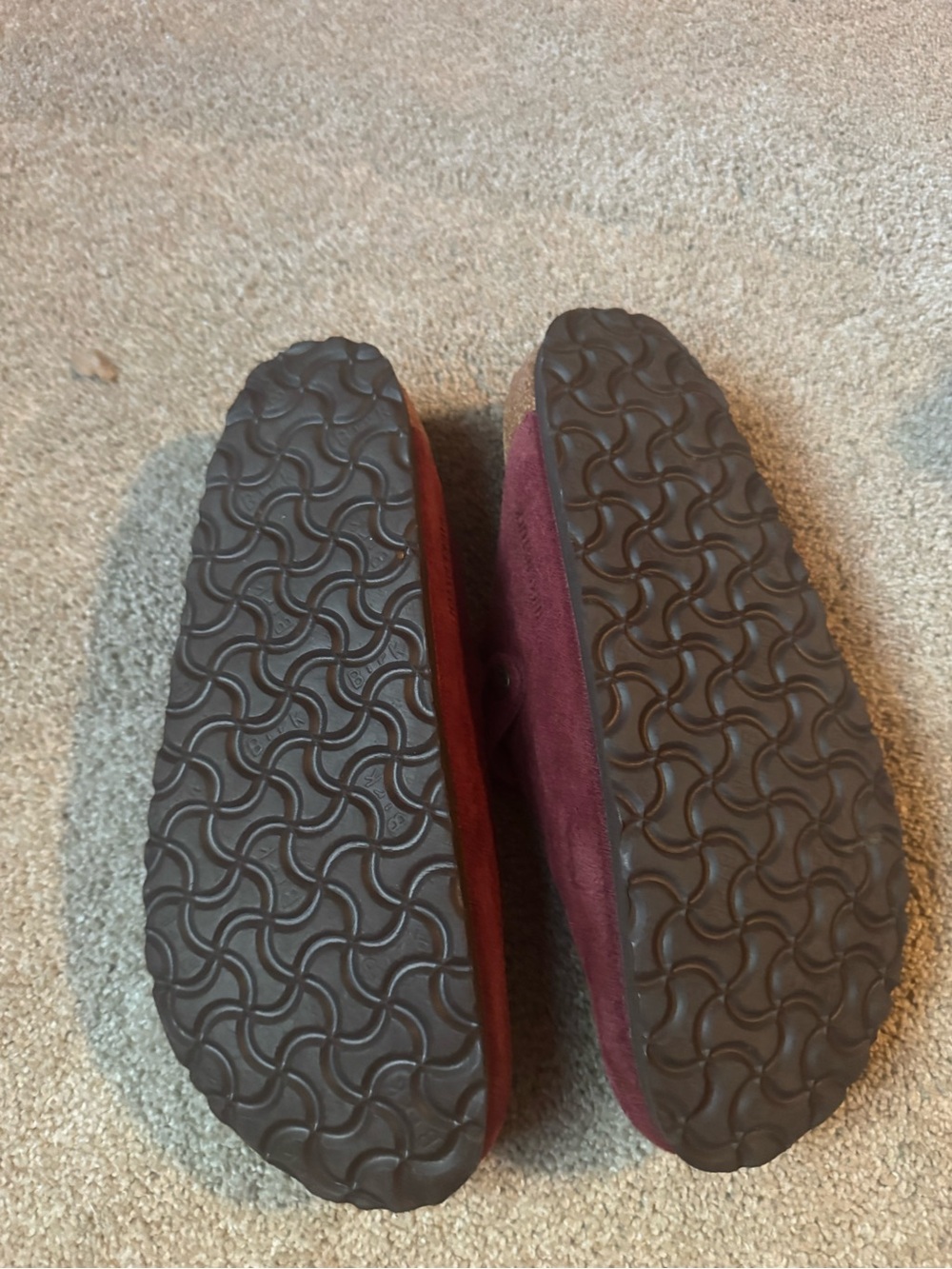 Birkenstock Women's Burgundy Suede Clogs - Picture 6 of 6